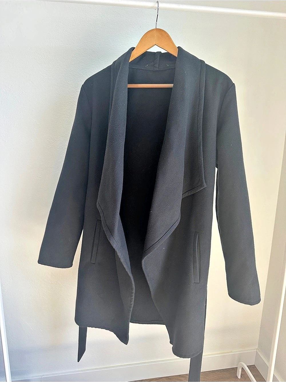 Black Trench Coat Size Medium